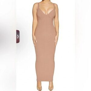 Naked Wardrobe Bustier Dress Blush Pink Size XS NWOT